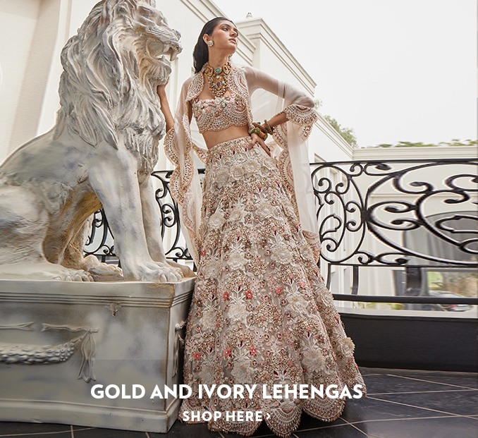 GOLD AND IVORY LEHENGAS